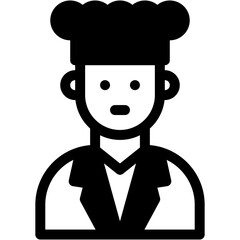 Vector Icon chef, professional, service, hotel, boy
