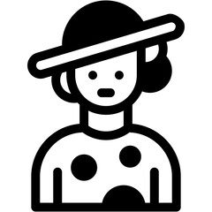 Vector Icon stylist, Girl, woman, lady, model