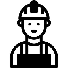 Vector Icon labour, profession, male worker, worker, construction