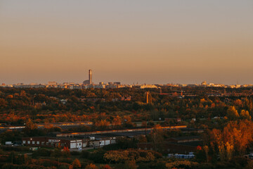 Sunrise  in Wroclaw, Sky tower