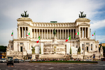 Crowd of tourists at Altare Della Patria or Vittoriano, Rome