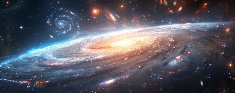 A telescope peering into the depths of space, revealing galaxies and stars that are billions of years old.