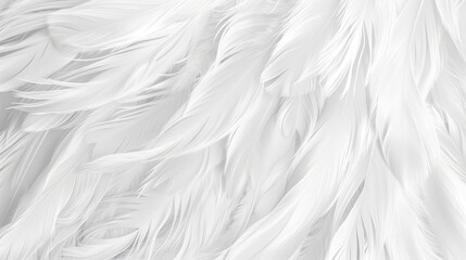 Obraz premium Luxurious white feather pattern texture with elegant design for wallpaper