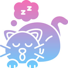 Cat sleep icon