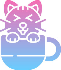 Cat mug icon