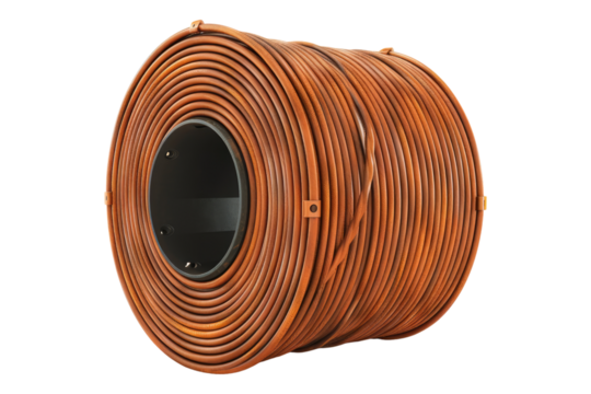 Cable roll pack isolated on transparent background