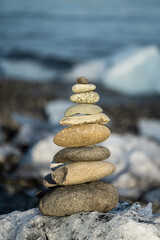 Sunset at Diamond Beach Jökulsárlón. Glacier ice Iceland