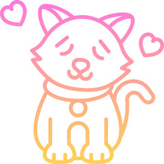 Love cat icon