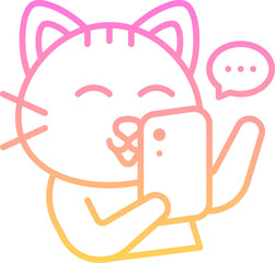 Cat smartphone icon
