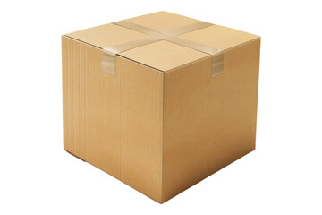 Closed box isolated on transparent background