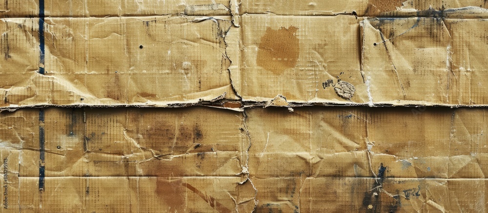 Poster grungy cardboard with tape marks, providing a 'copy space image.'