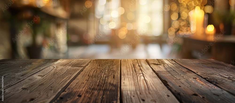 Poster blurred rustic interior with defocused effect, ideal for a copy space image.