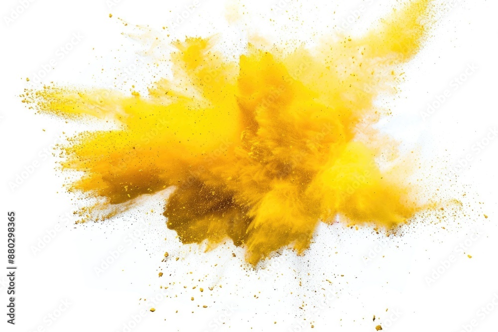 Poster yellow dust cloud in the air, ideal for use in scenes about pollution or environmental issues