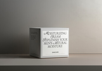 Product Skincare Box Mockup With Generative AI