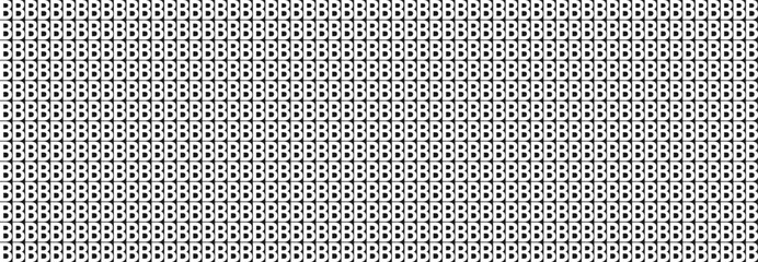 Pattern letter B, Design, Abstract Geometric, Illustration, vector, alternating overlapping, orderly arrangement background, black and white, banner, website, template. 