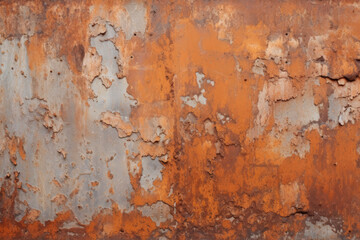 Obraz premium Processed collage of old rust metal wall surface texture. Background for banner, backdrop