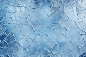 Obraz premium Processed collage of thick layer of cracked ice texture. Background for banner, backdrop or texture