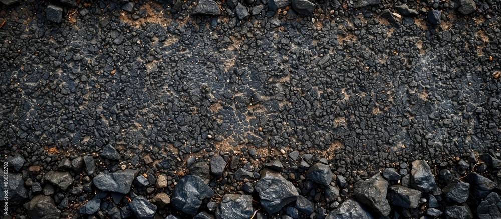 Leinwandbilder Top view of an asphalt texture background with empty space for use as a copy space image.