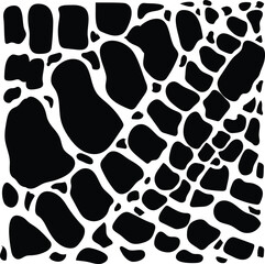 vector black and white with snake skin texture