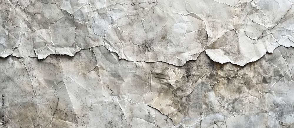 Poster old vintage gray paper with a rough, creased texture resembling an old newspaper, giving a grunge vi