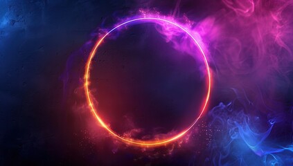 Glowing Circle with Smoke and Sparkle