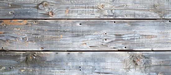 Obraz premium Vintage background with rustic light gray wooden texture for a nostalgic feel, featuring a retro style for a copy space image.