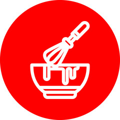 Mixing Vector Line White Circle Red