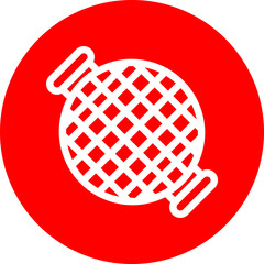 Grill Vector Line White Circle Red