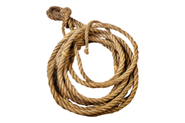 Lasso rope cut isolated on transparent background
