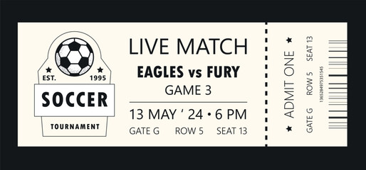 Soccer Ticket Template