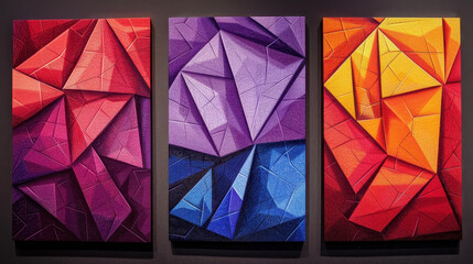 Create stunning brochures, reports, posters, and flyers with a modern layout and colorful triangles. Perfect for A printing.