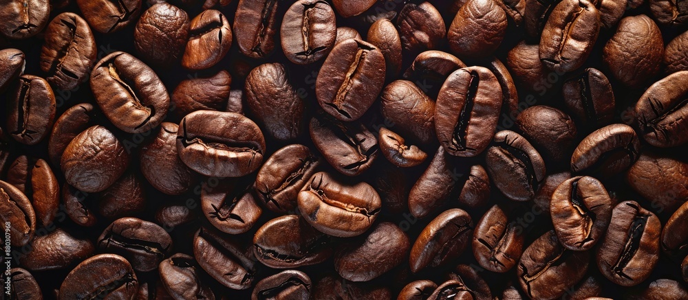Aufkleber coffee beans roasted to perfection can be utilized as a backdrop for a copy space image.