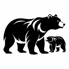 black and white bear