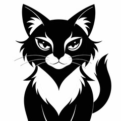 black cat with heart
