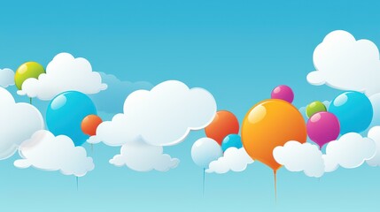 Obraz premium Fun and modern set of speech bubbles with empty backgrounds, perfect for creative projects.