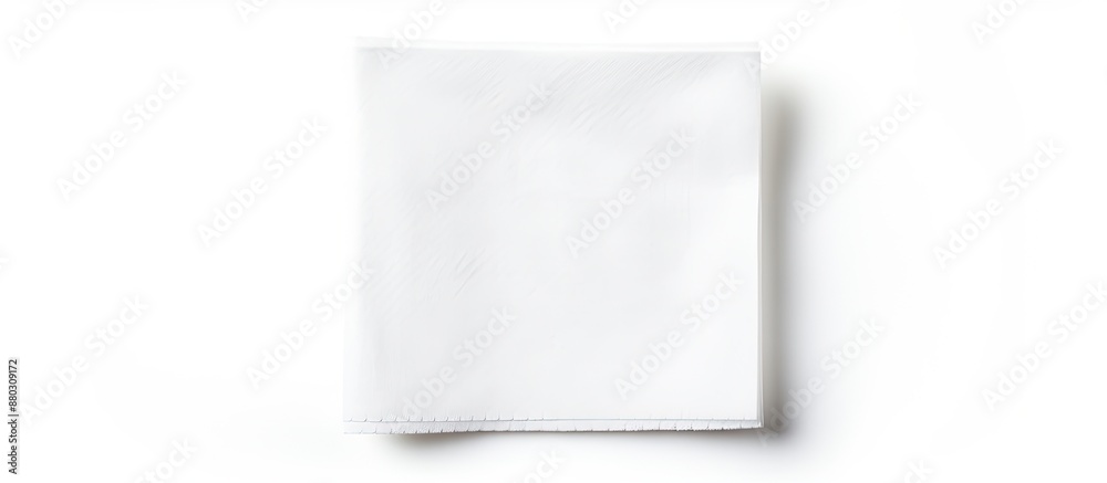Leinwandbilder high-resolution photograph of a white square bar napkin isolated on a white background with copy spa