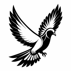 dove with wings vector