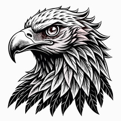 Obraz premium eagle head isolated on white