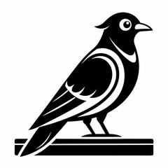 bird on a branch vector