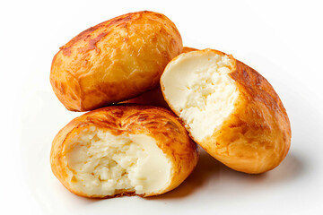 a plate with three pieces of bread on it