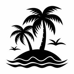 tropical island with palm trees © ULLAHG3W