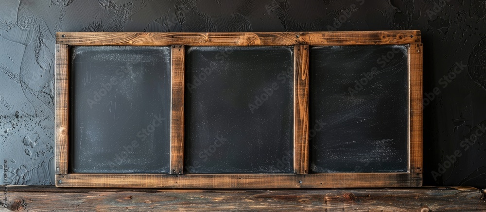 Poster Wooden frame sign with chalkboard background providing a copy space image.