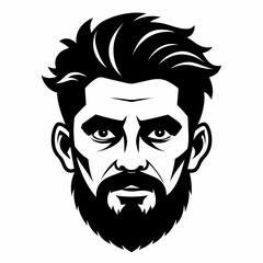 man with a beard vector 