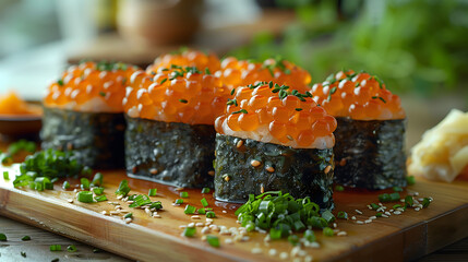 Showcasing sushi