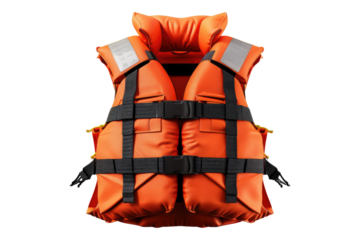 Life jacket isolated on transparent background