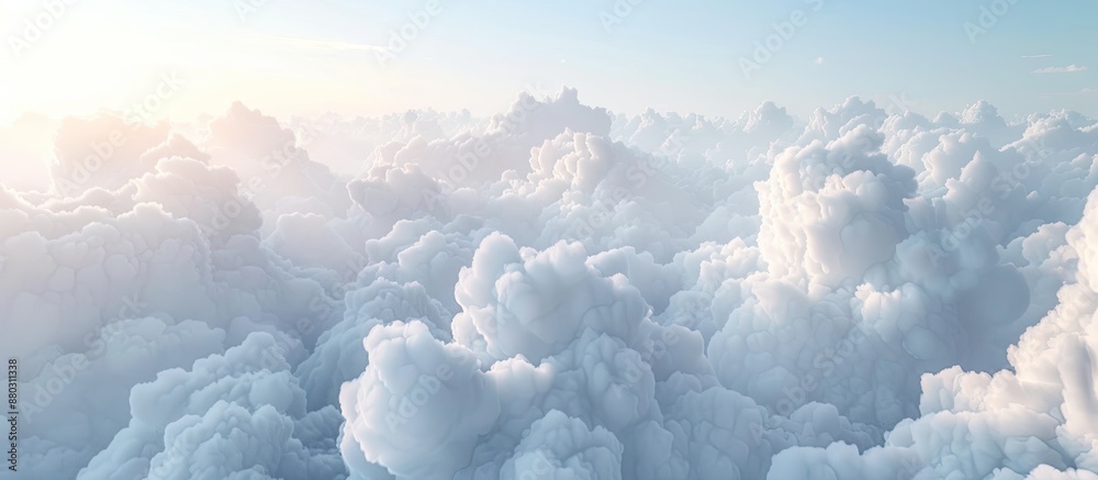Poster aerial view of cloudy sky with copy space image.