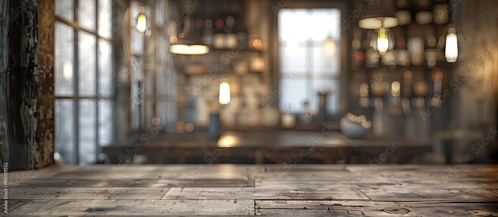 Poster rustic interior background with blurred defocused effect, perfect for copy space image.