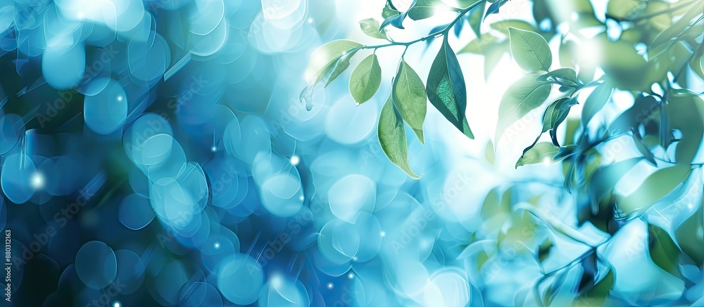 Poster modern abstract background featuring trendy blue website template with copy space image set against 