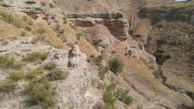 Aerial video on a sunny day over the Gofra beach area, Sea of Galilee Israel