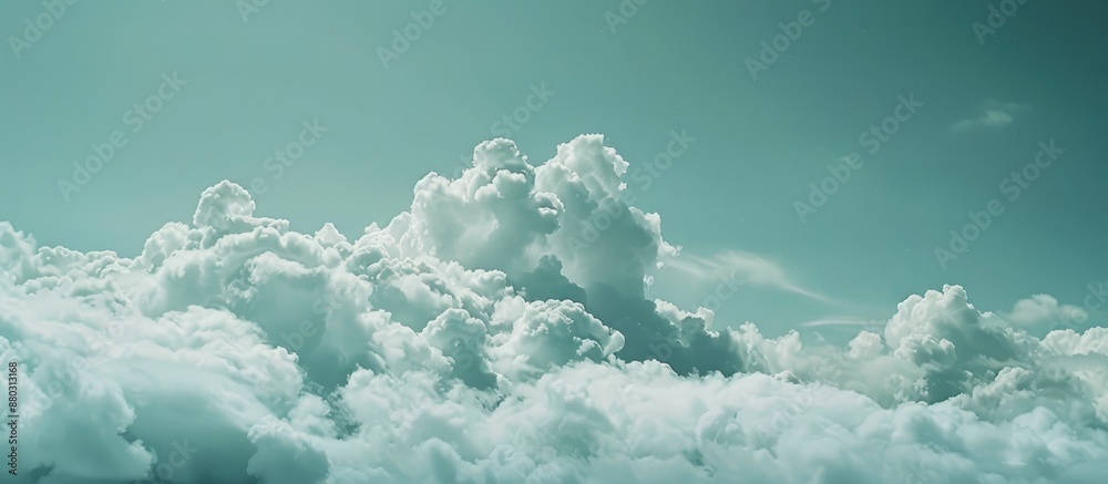 Poster the word elevation stands out against a backdrop of a cloudy sky, with ample copy space image availa